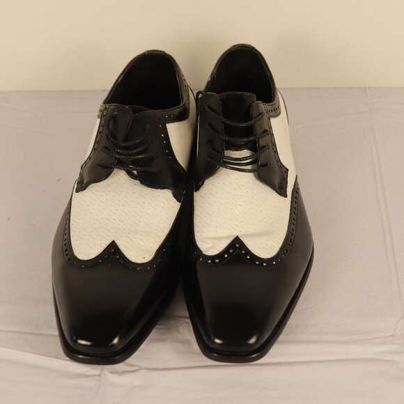 Men\'s Black and White Dress Shoes by Stacy Adams SZ 9.5W In Very Good Condition main image 4
